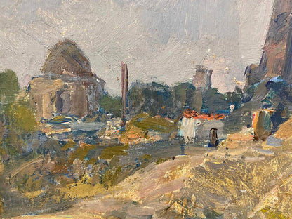 Oil painting Ancient city Petrashevsky Stanislav Vasilievich