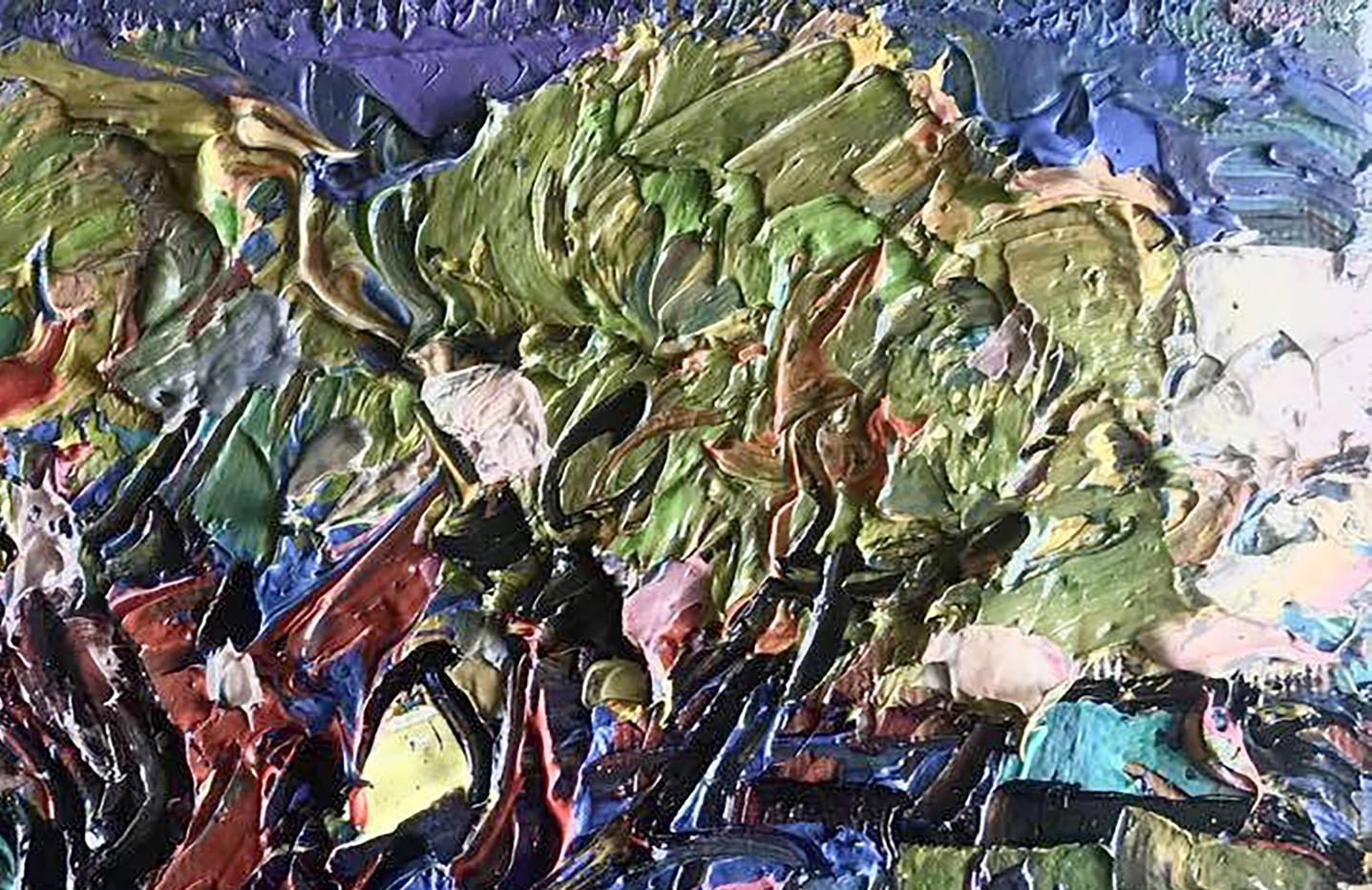 Oil Painting Nature Landscape Village landscape Art 