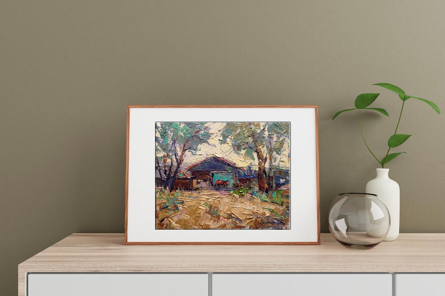 Oil painting  trees 