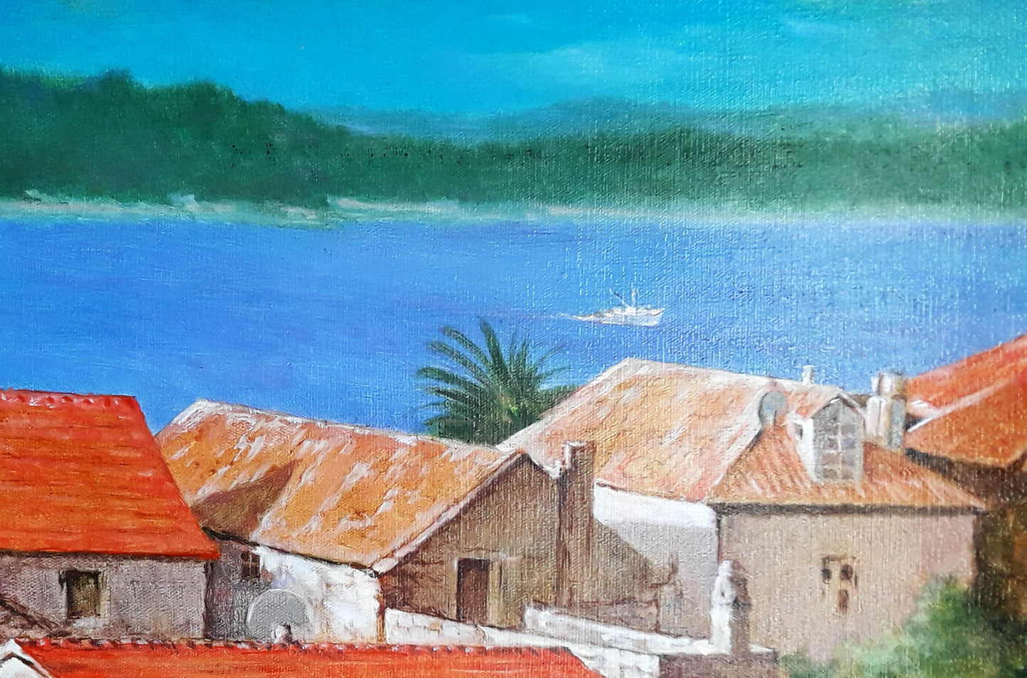 Oil painting Villas by the sea Vasily Korkishko