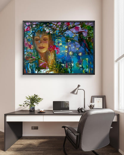 Abstract oil painting Kupala night Anatoly Tarabanov