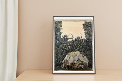 Watercolor painting Meeting with the prophet Alexander Arkadievich Litvinov