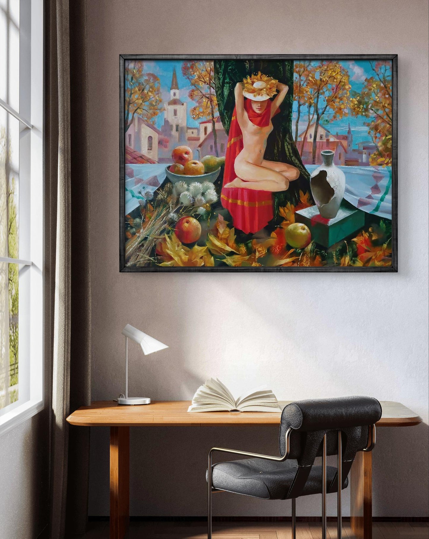 Abstract oil painting Golden autumn Anatoly Tarabanov