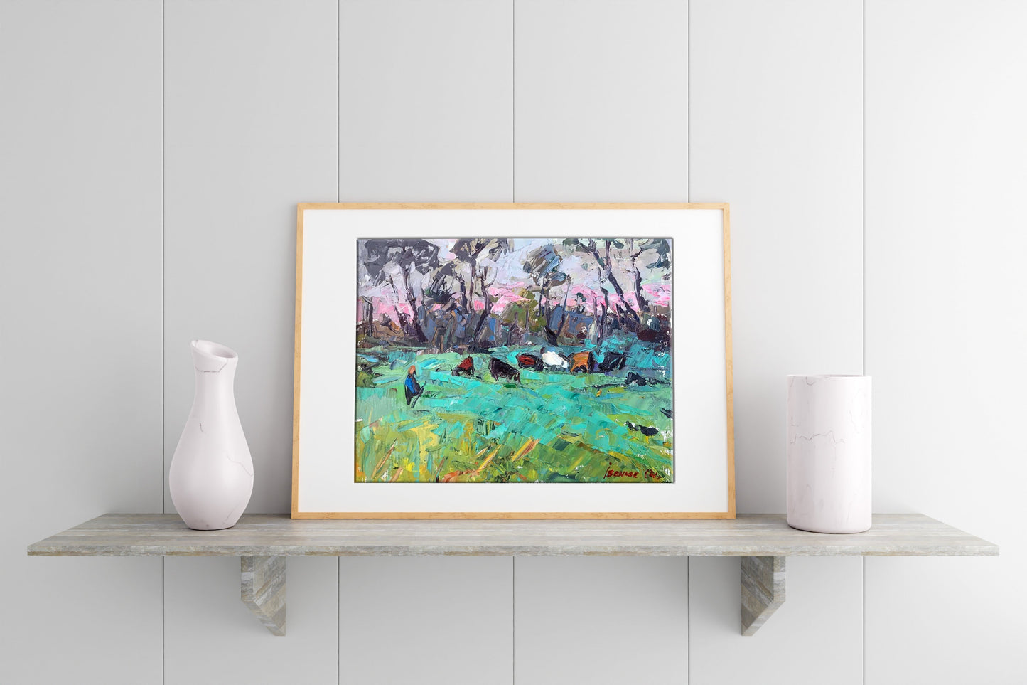 Oil painting Morning in the meadows Ivanyuk Alex