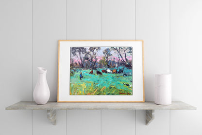 Oil painting Morning in the meadows Ivanyuk Alex