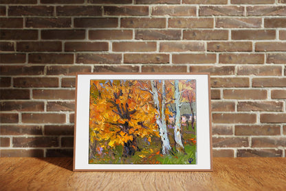 Oil painting Autumn gold Oksana Ivanyuk