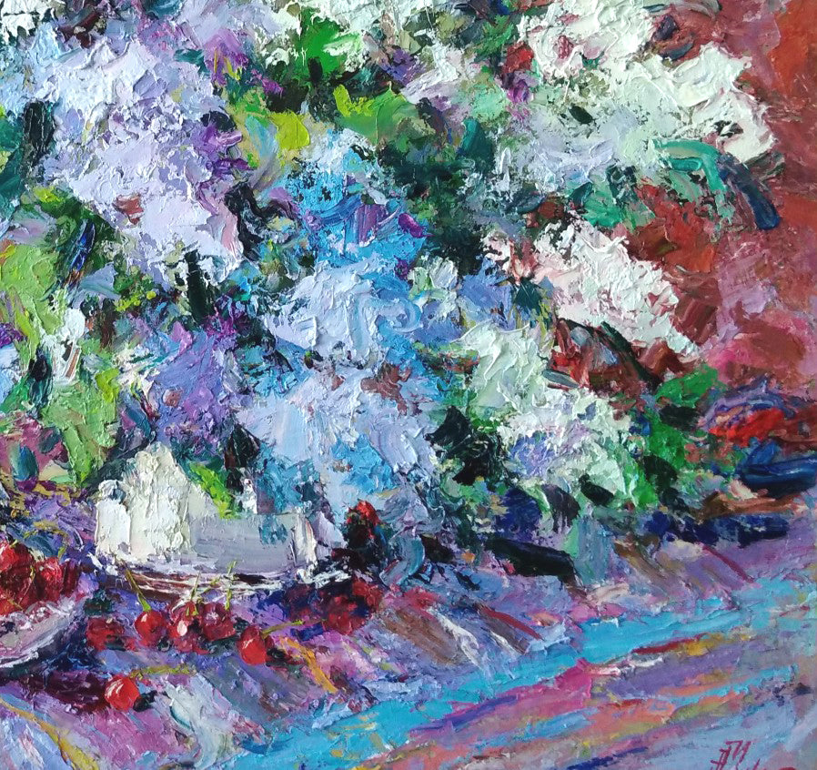 Oil painting Spring Flowers  still life 