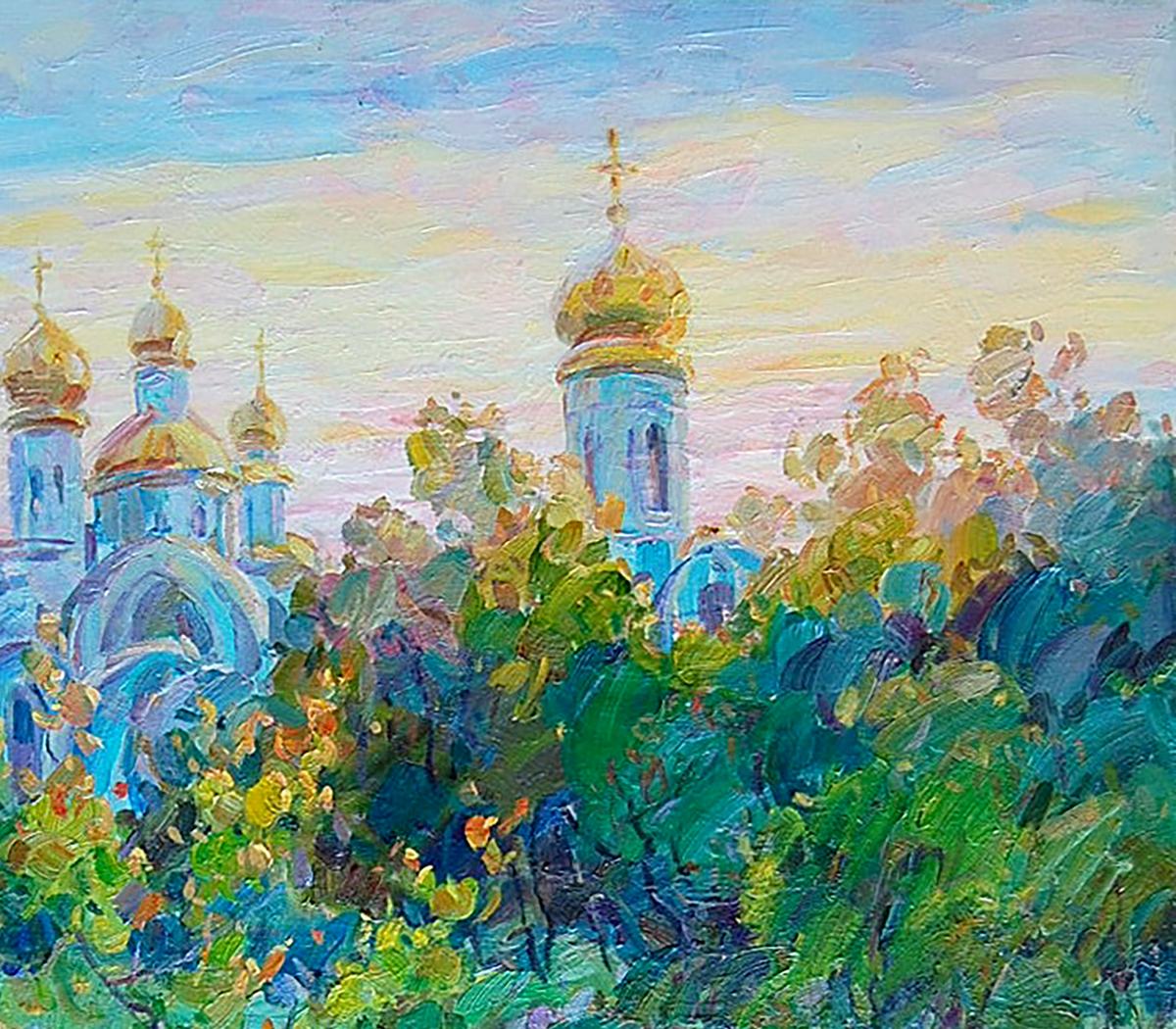 Oil Painting Temple Orthodox Church