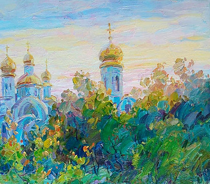 Oil Painting Temple Orthodox Church