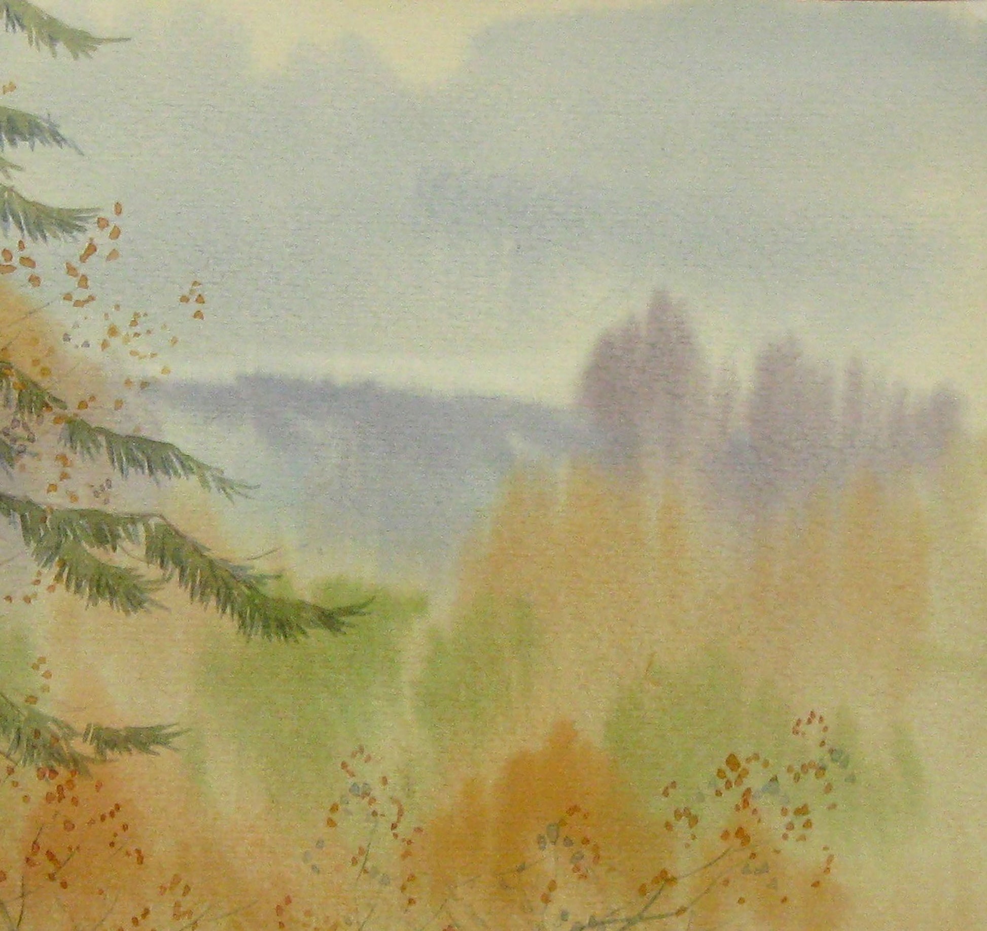 Forest in October, a watercolor by Valery Savenets