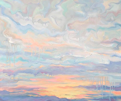 Oil painting Urban landscape  Osnach Olesia