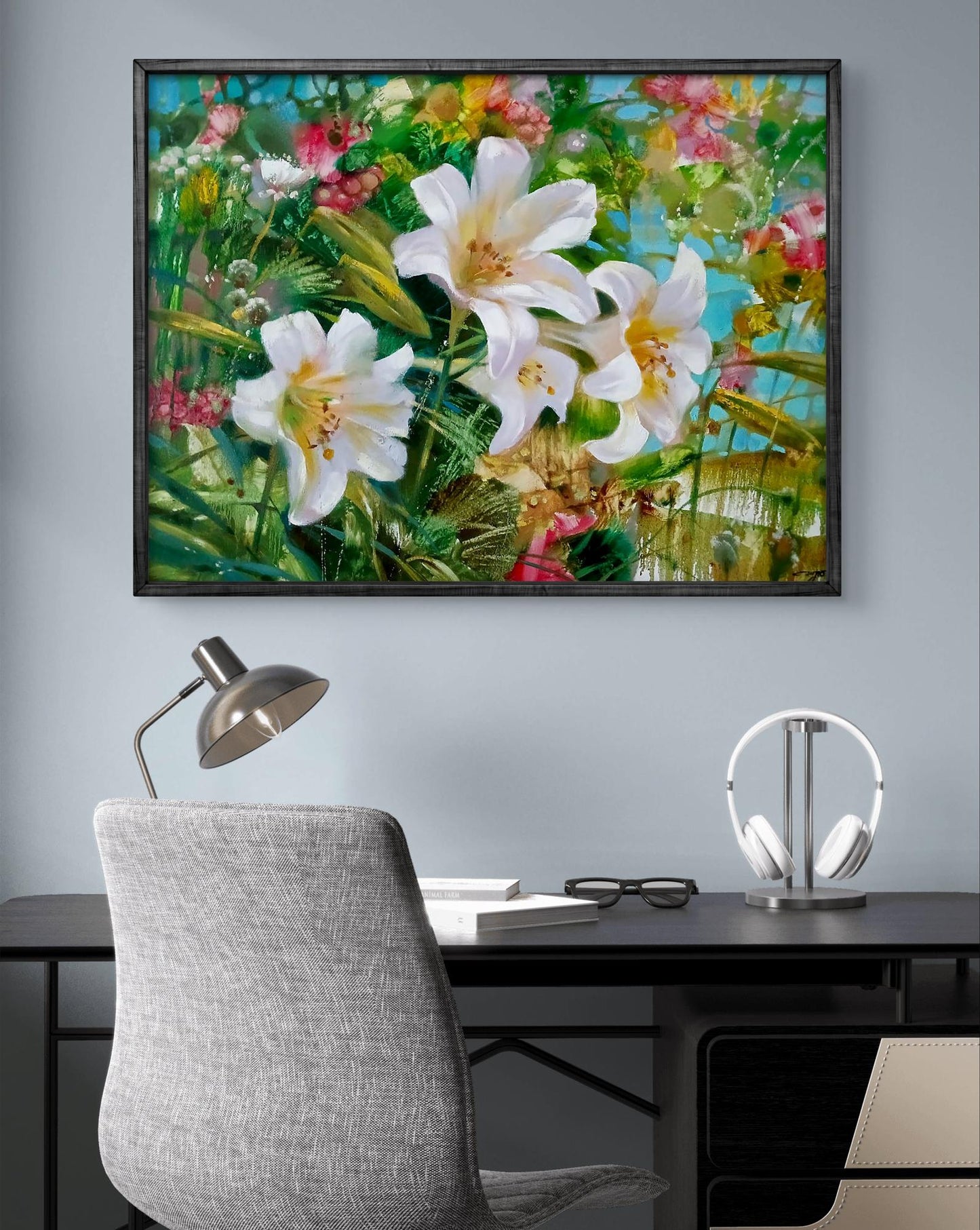 Abstract oil painting Summer flowers Anatoly Tarabanov