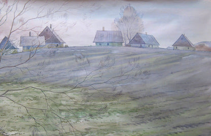 Autumn Village landscape 