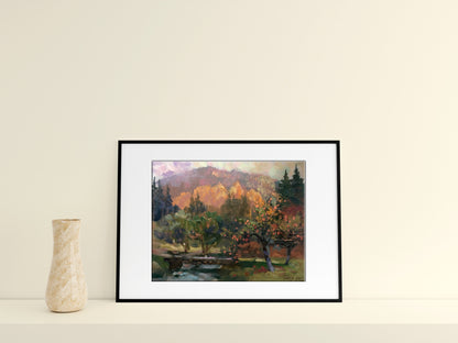 Oil painting Carpathian autumn Batrakov Vladimir Grigorievich