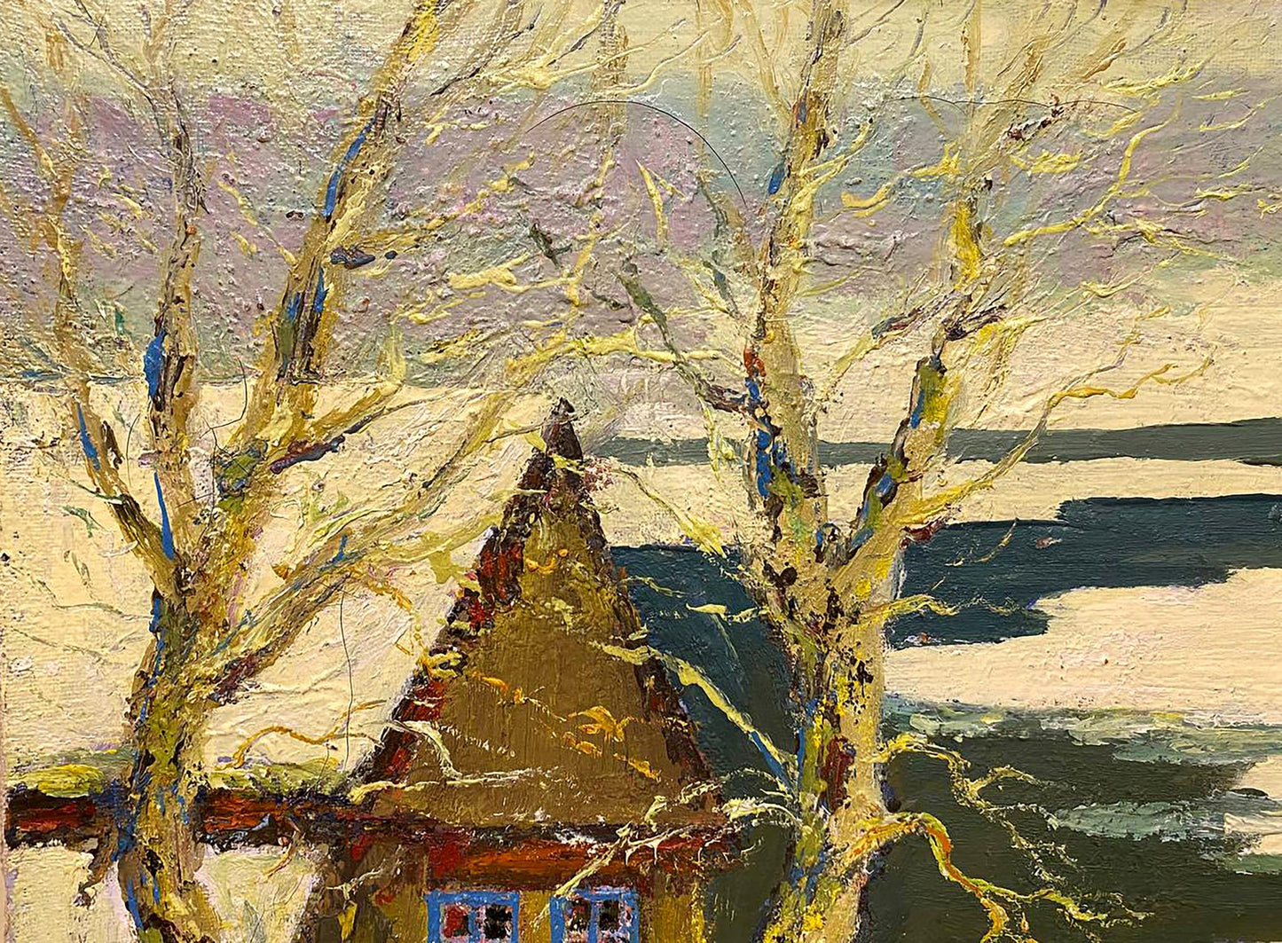 Oil painting Winter landscape Shariy Anatoly Ivanovich