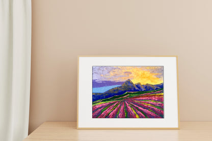 Oil painting Sunrise on the mountains Zadorozhnya V. V.
