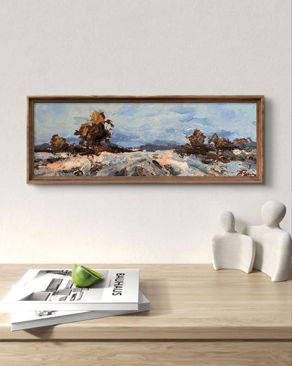 Oil painting Winter road Oleksiyander Cherednichenko