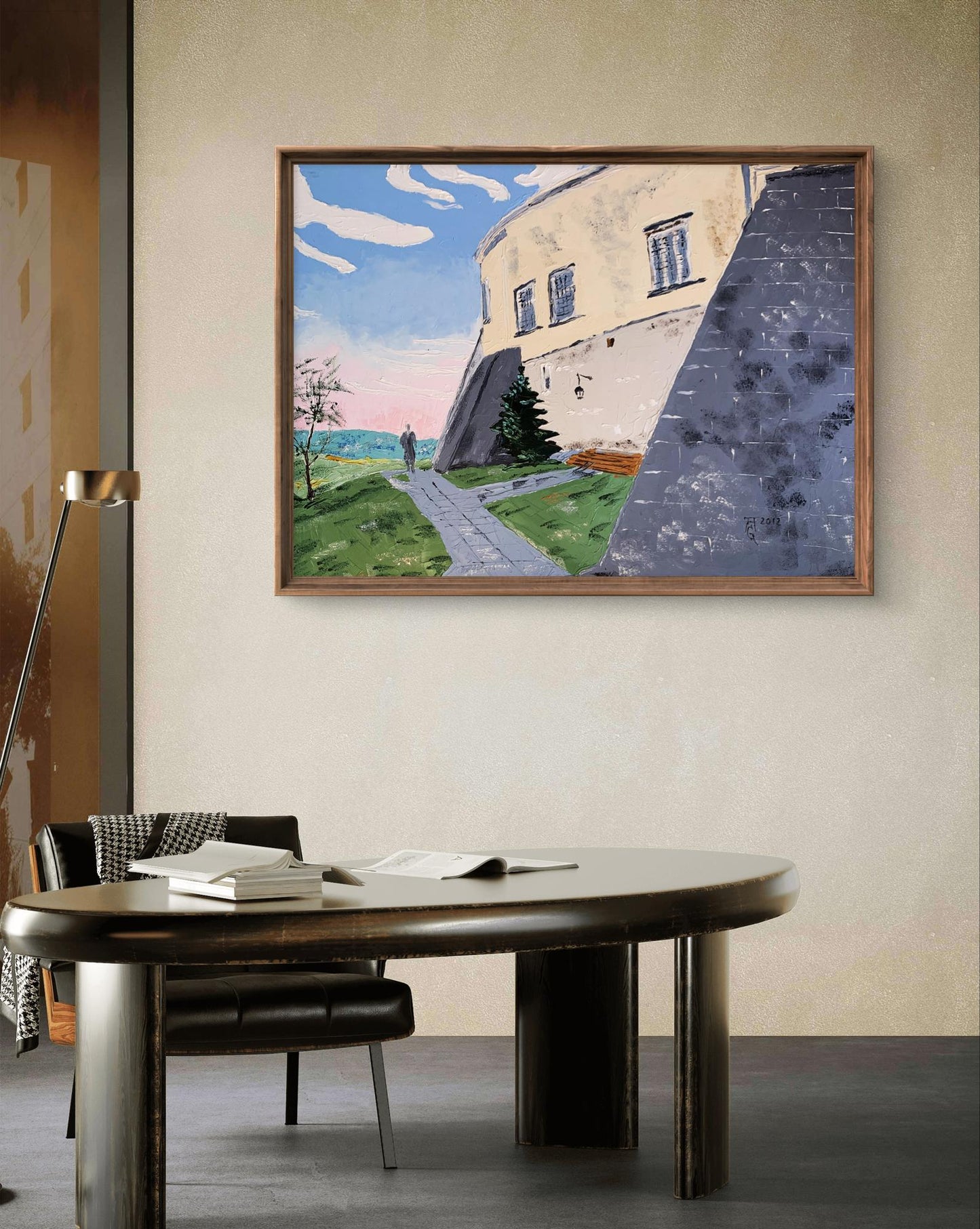 Oil painting Next to the penthouse Oleksandr Gukalov