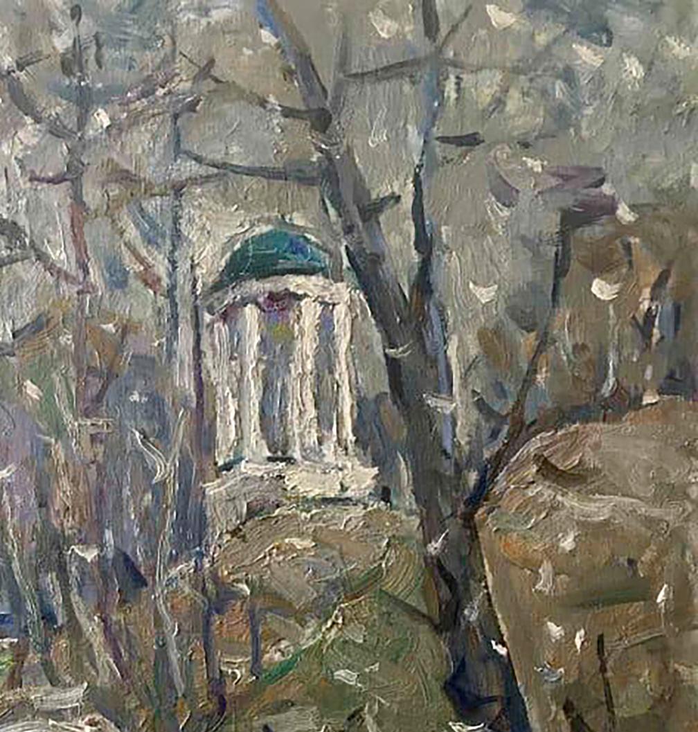 Oil painting Winter Landscape City landscape
