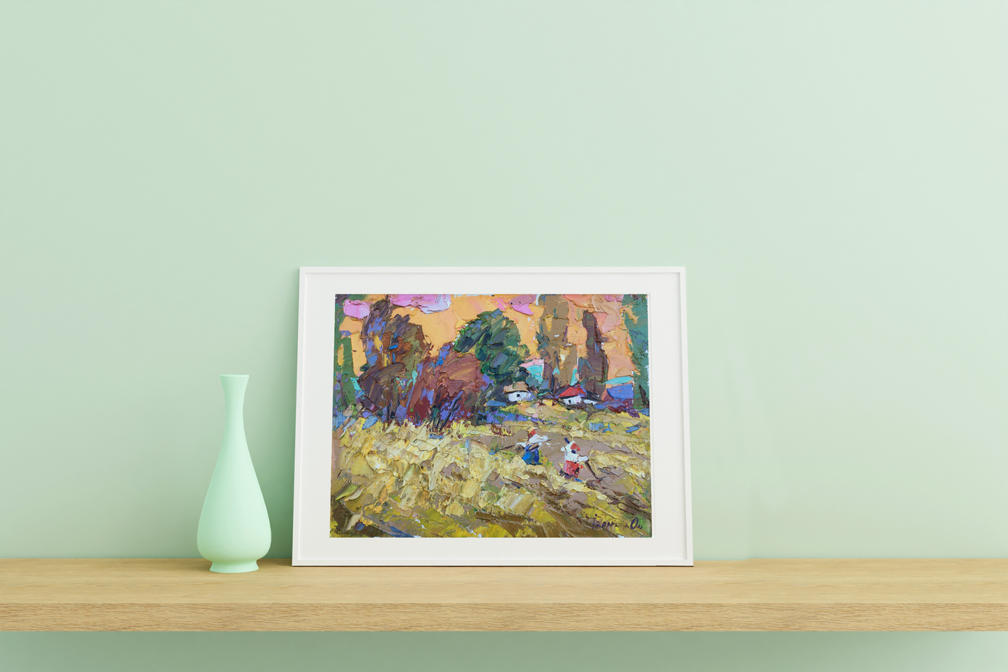 Oil painting Summer day 