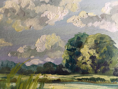 Oil painting Rest by the river Svetlana Gramm