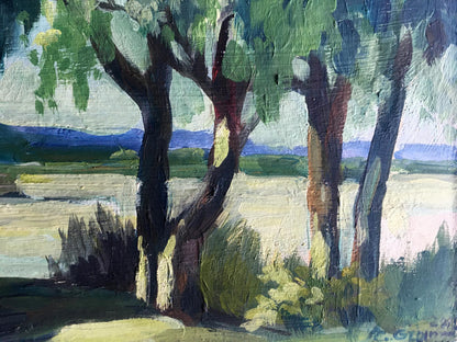 Oil painting Near the river Svetlana Gramm