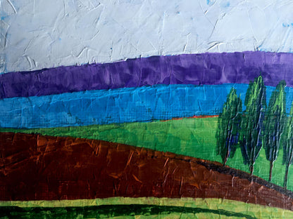 Oil painting Lonely trees in the fields Zadorozhnya V. V.