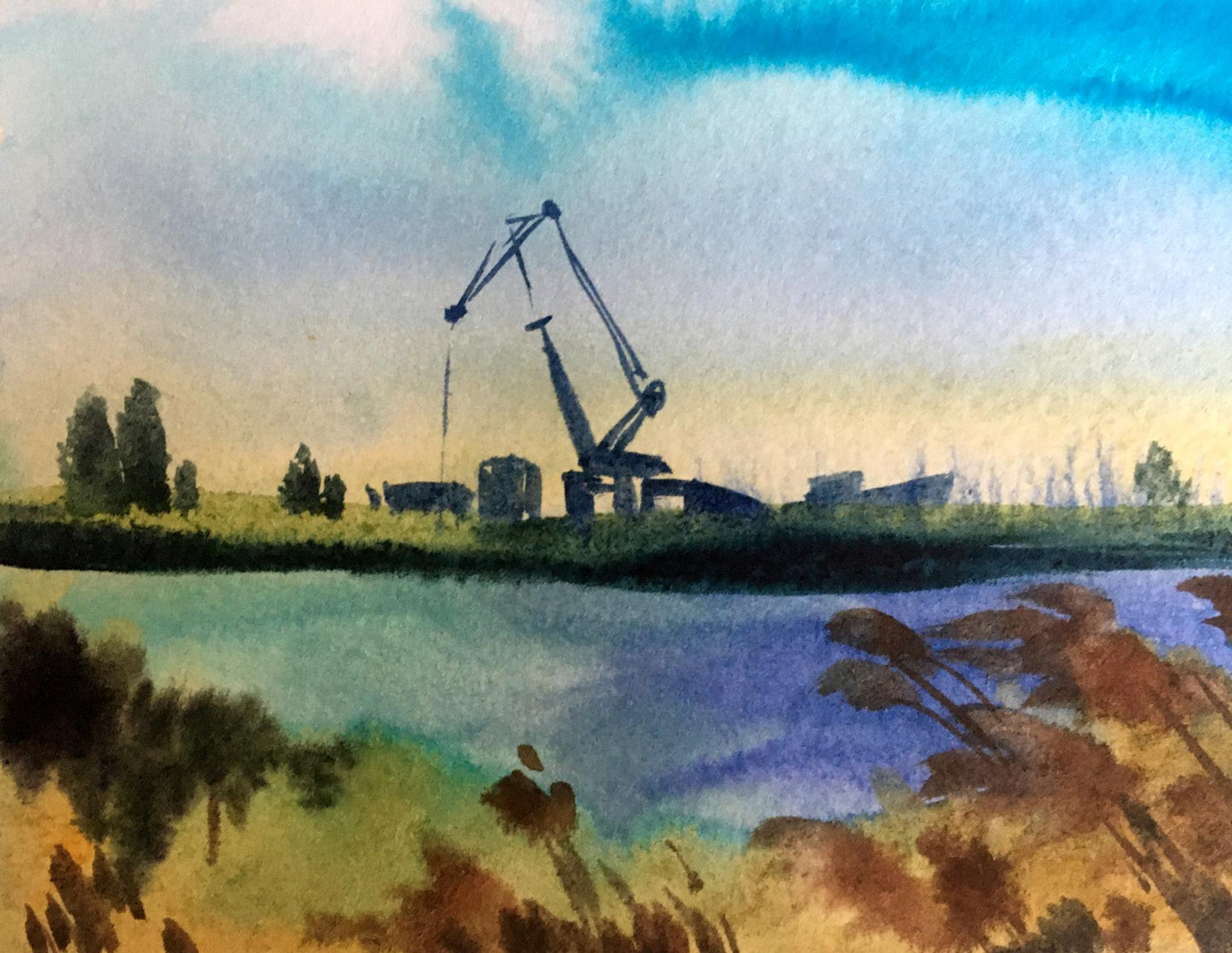 Watercolor painting Berdyansk Svetlana Gramm