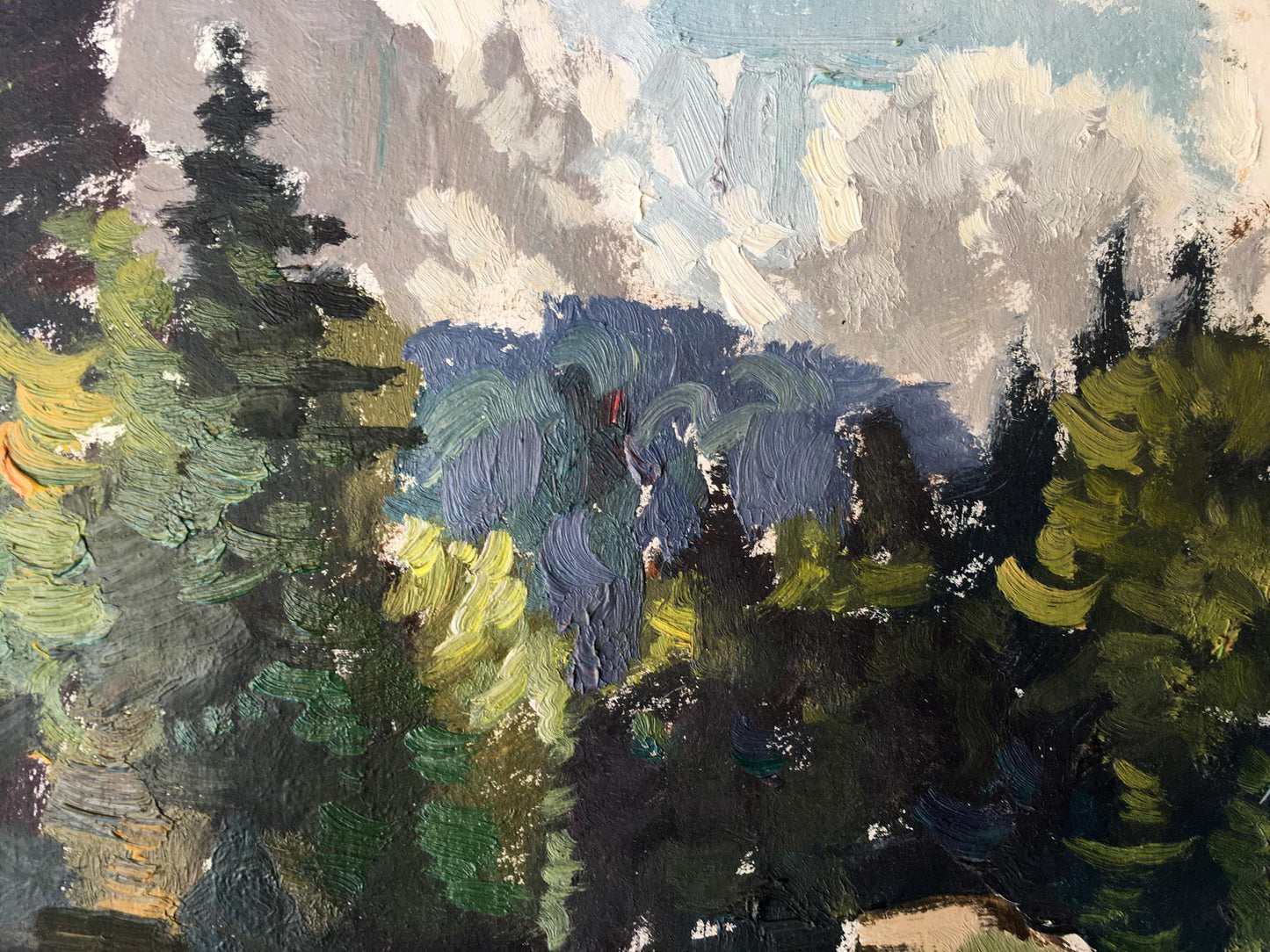 Oil painting Rest in the forest Batrakov Vladimir Grigorievich