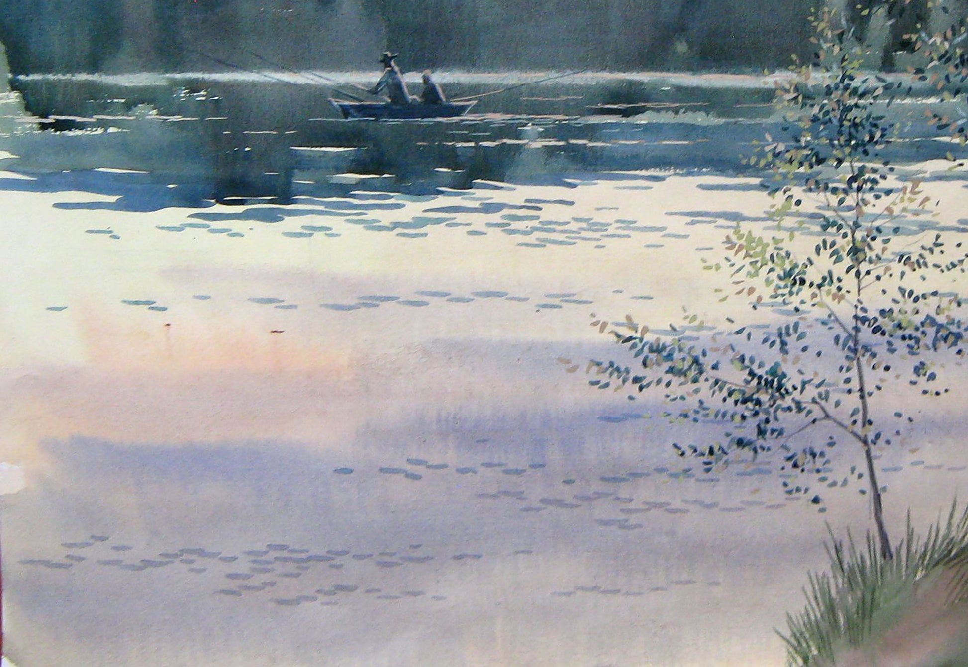 Valery Savenets' watercolor piece "The Evening is Quiet"