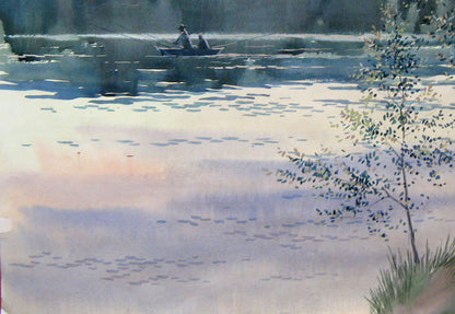 Valery Savenets' watercolor piece "The Evening is Quiet"
