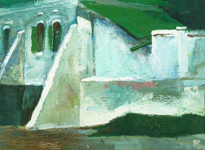 Oil painting Buttress House Egor Shvachunov