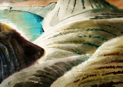 Watercolor painting Eastern Crimea Egor Shvachunov