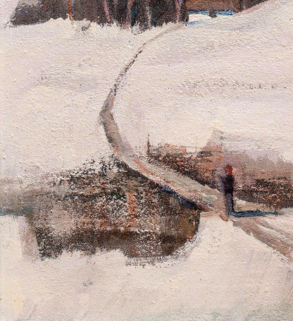 Oil painting Abstract spring Village landscape Mazur Vladimir