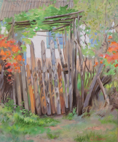 Oil painting Summer Country house Osnach Olesia