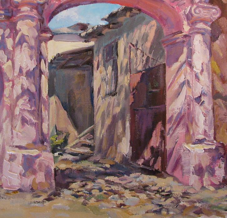 Oil painting Urban landscape  