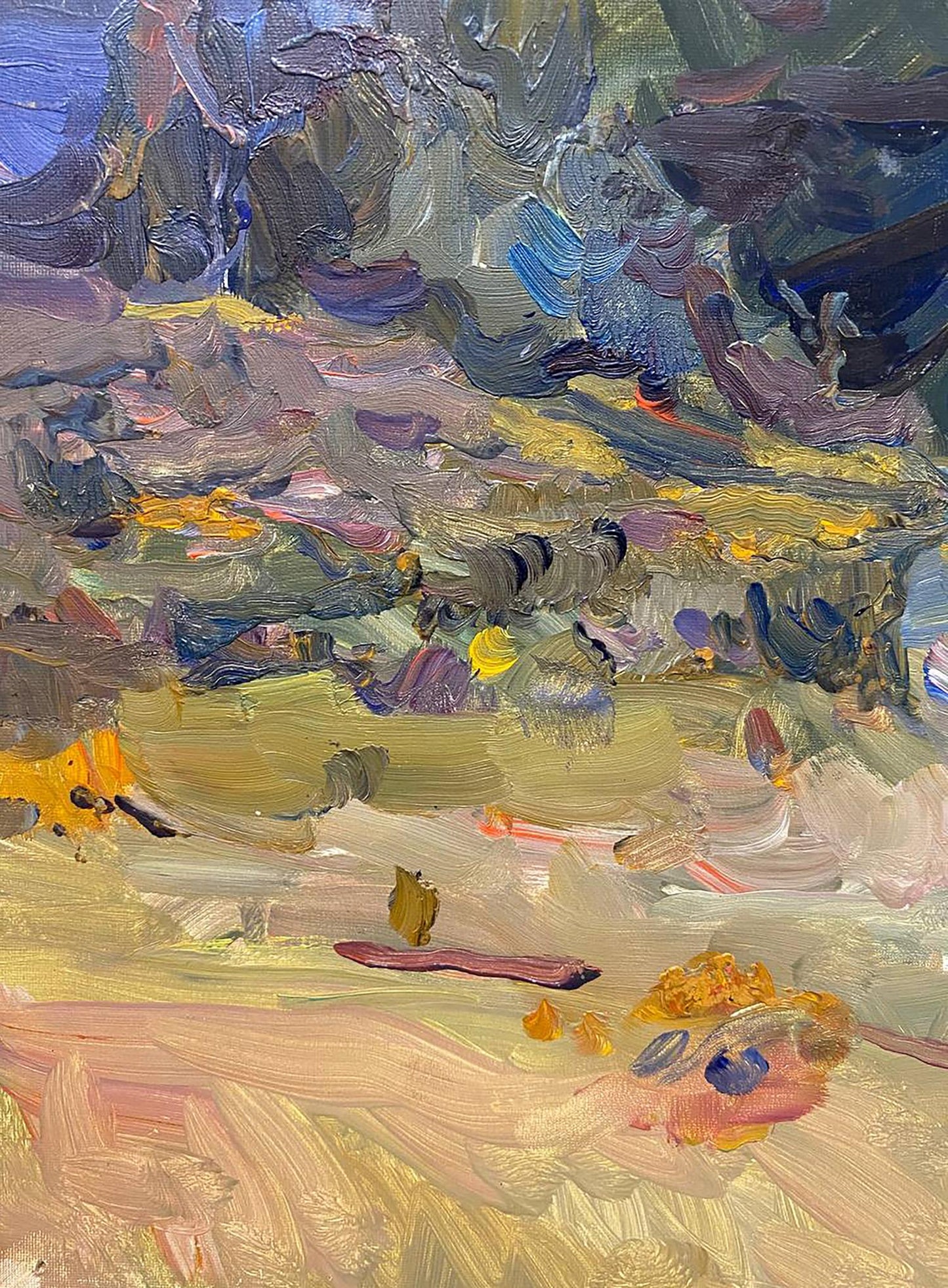 Oil painting On a hill Chernov Leonid Ivanovich