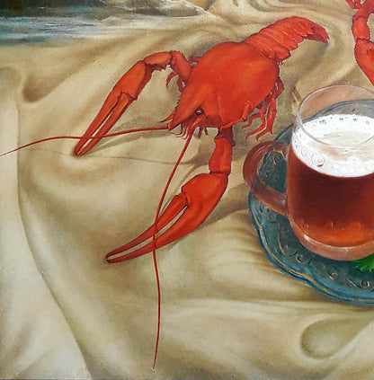 Oil painting Crayfish Korkishko Vasily