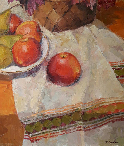 Oil painting Autumn still life