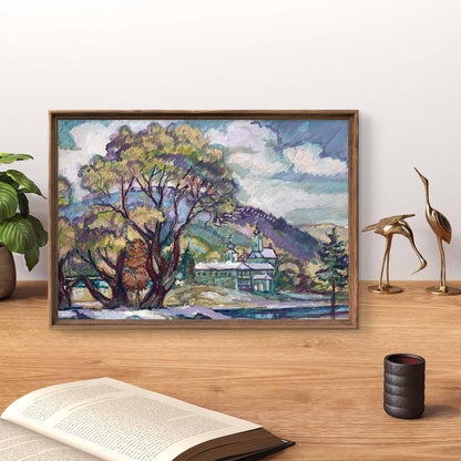 Oil painting Spring near the monastery Nikolay Leshchuk