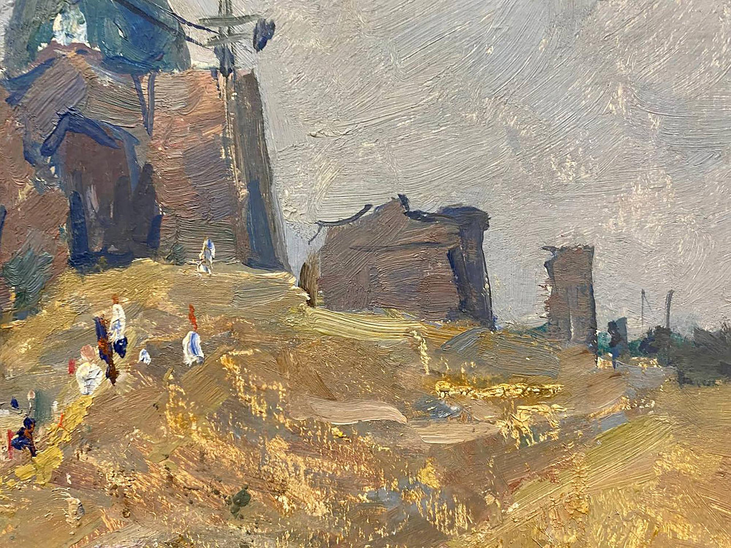 Oil painting Ancient city Petrashevsky Stanislav Vasilievich