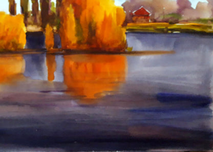  Oil Painting Nature Landscape Village landscape 