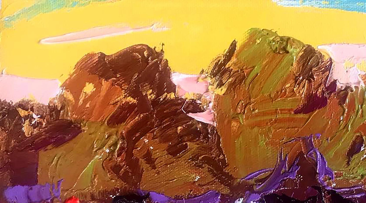 Oil Painting Nature Landscape Village landscape Art 