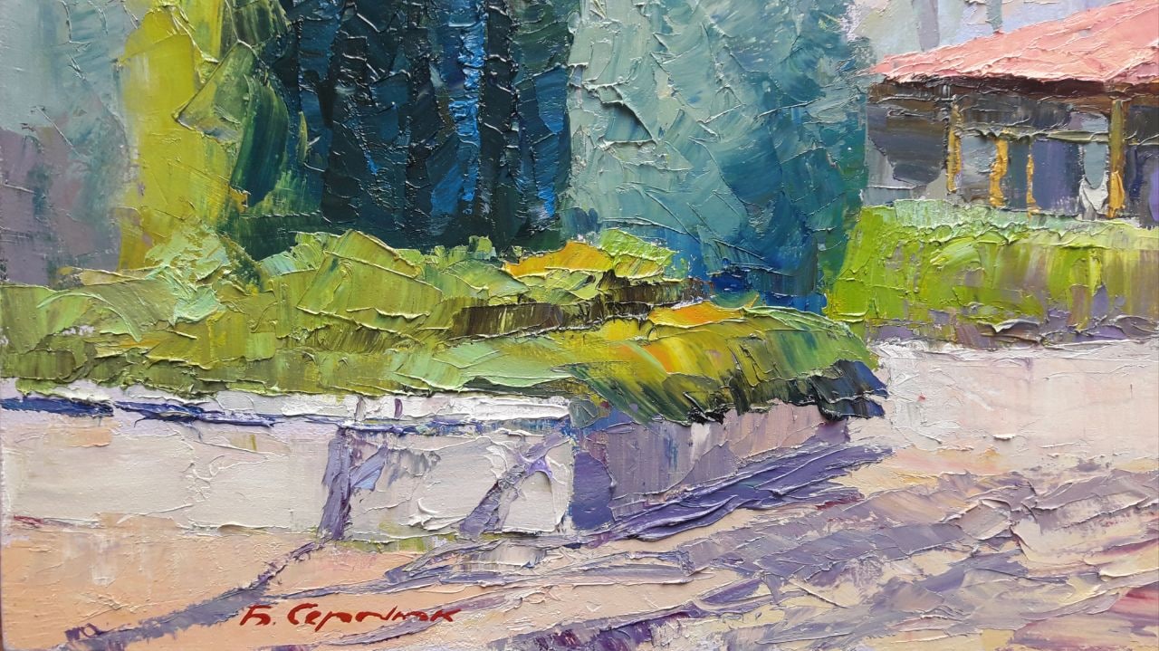 oil painting Spring in the park Serdyuk Boris Petrovich