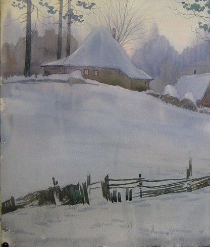 Evening Winter countryside