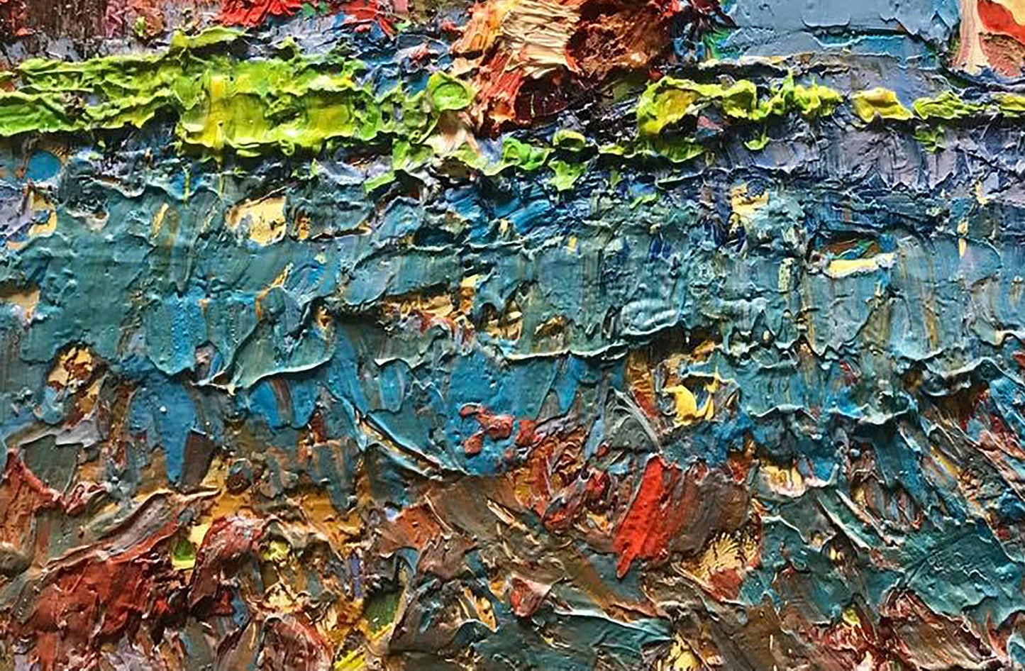 Oil Painting Nature Landscape Village landscape Art 