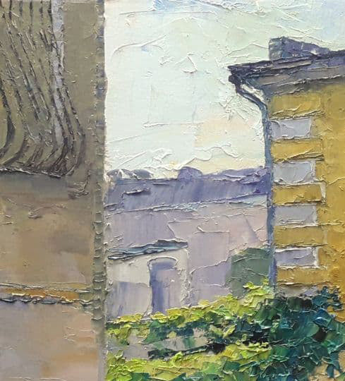 Oil painting Odessa courtyard Serdyuk Boris Petrovich