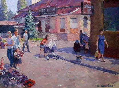 Oil painting First of September Serdyuk Boris Petrovich
