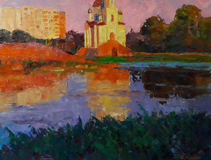 Oil painting In the evening Serdyuk Boris Petrovich