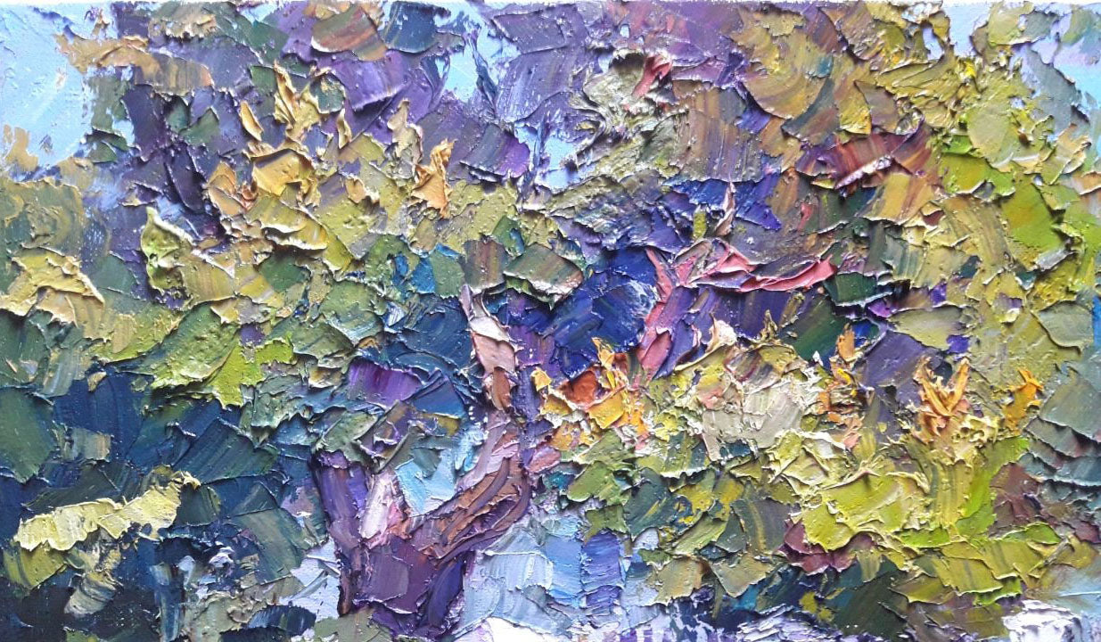 Boris Petrovich Serdyuk's oil painting capturing a "Sunny Day"